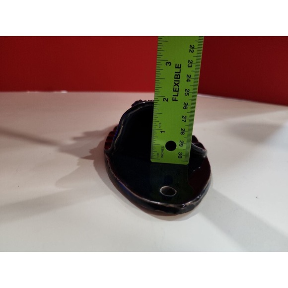 Vtg Blue Ceramic Handmade Icelandic Lava wall hanging - Picture 9 of 12